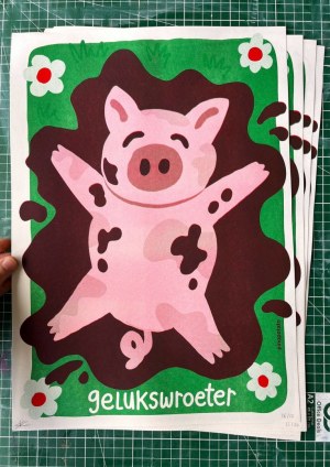 Gelukswroeters RISO-print